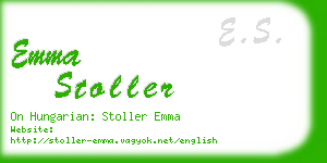 emma stoller business card